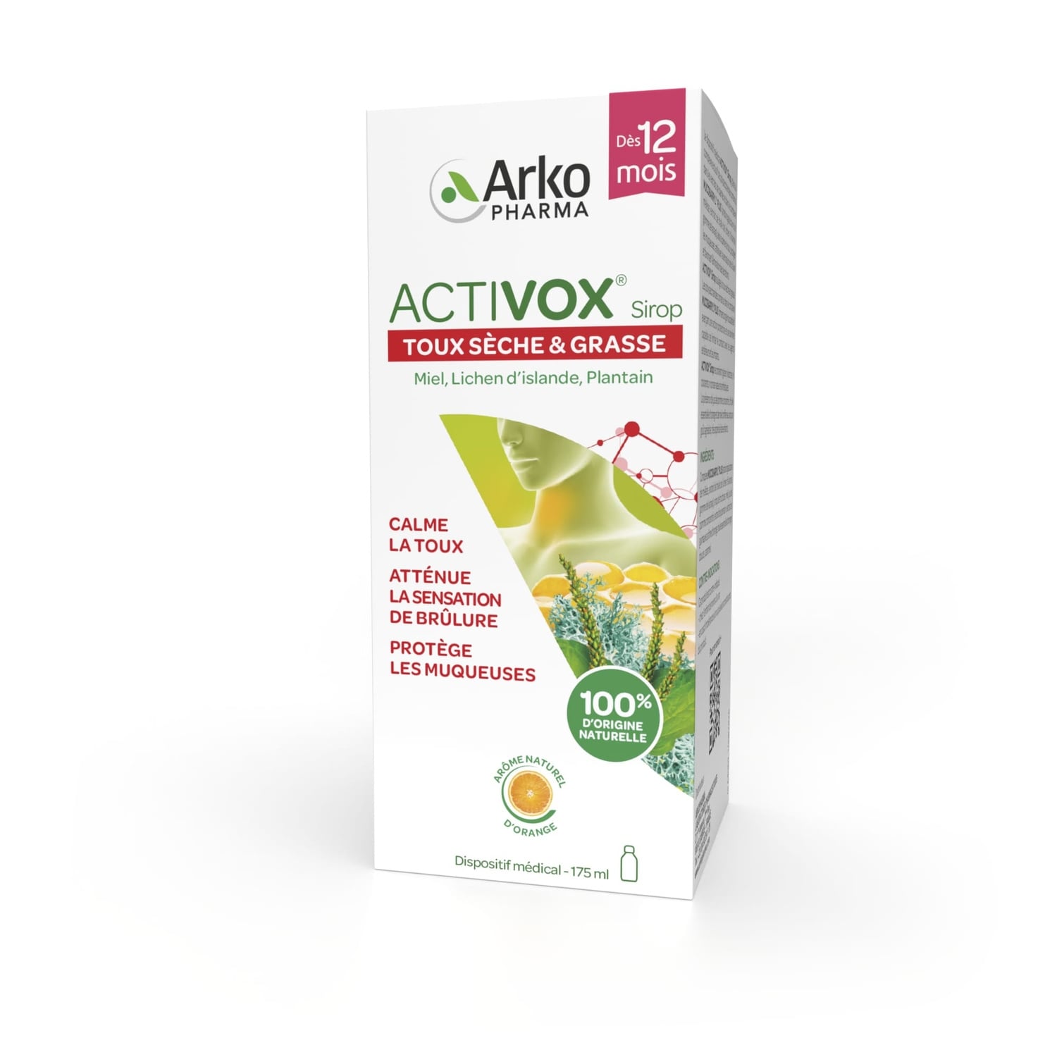 Sirop Toux Sèche et Grasse Protège la Muqueuse Activoix ARKOPHARMA 