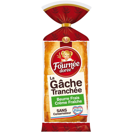 Gâches Beurre et Crème, Tranchée LA FOURNEE DOREE le sachet de 500 g