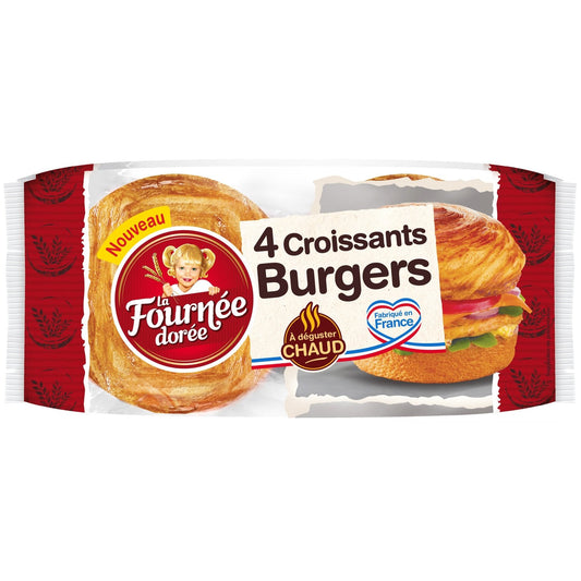 Croissants Burgers LA FOURNEE DOREE le paquet de 4 croissants burgers