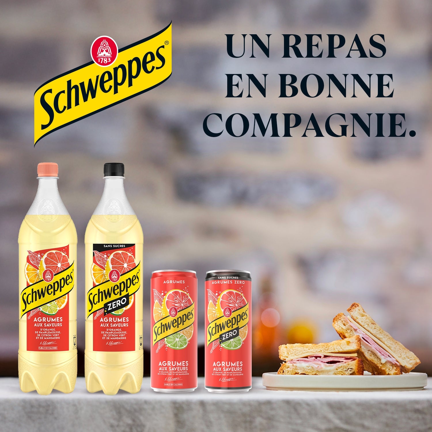 Soda aux Agrumes Zéro Sucres SCHWEPPES 