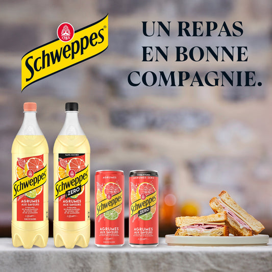 Soda aux Agrumes Zéro Sucres SCHWEPPES 