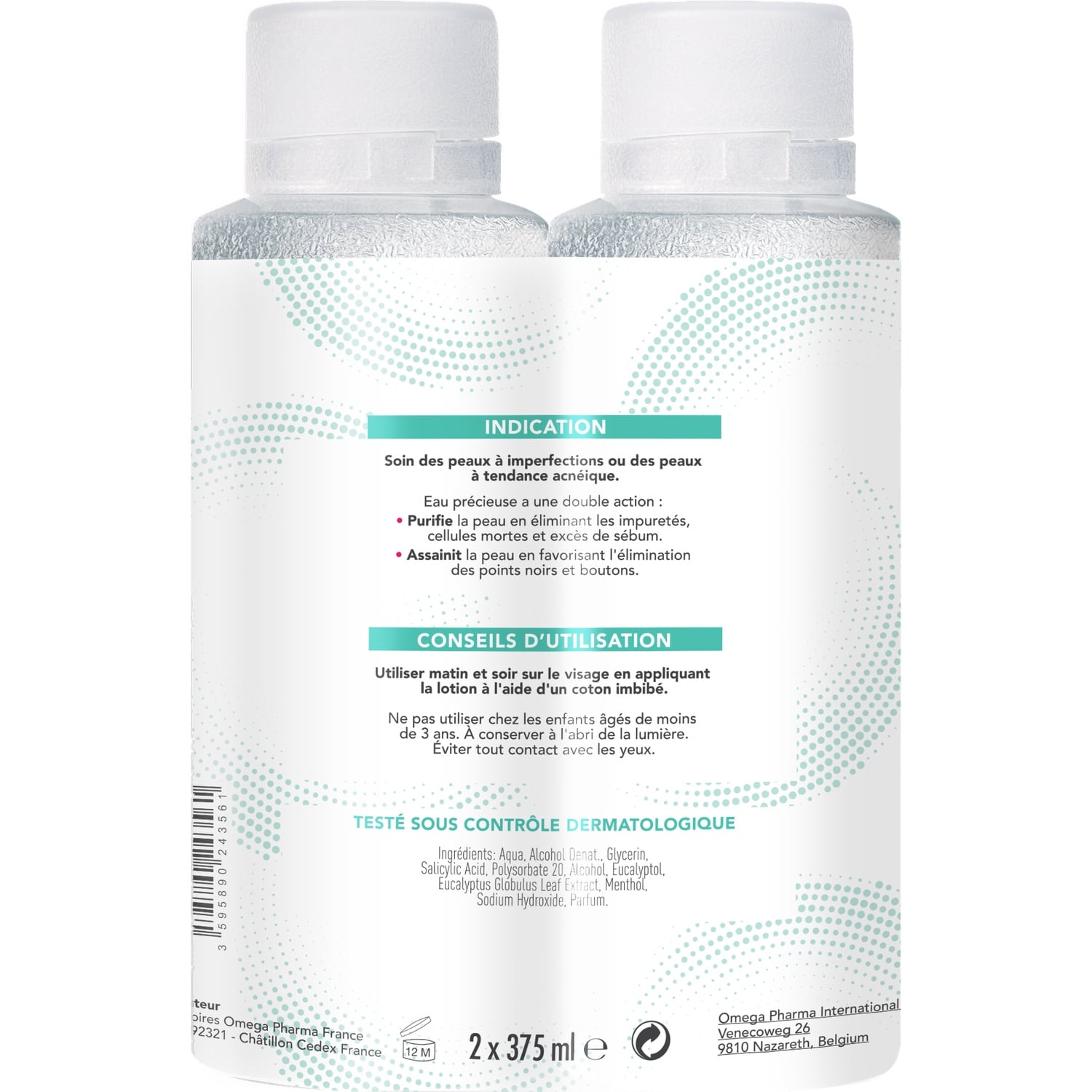 Lotion Visage Peaux à Tendance Acnéique Purifiante et Nettoyante EAU PRECIEUSE 