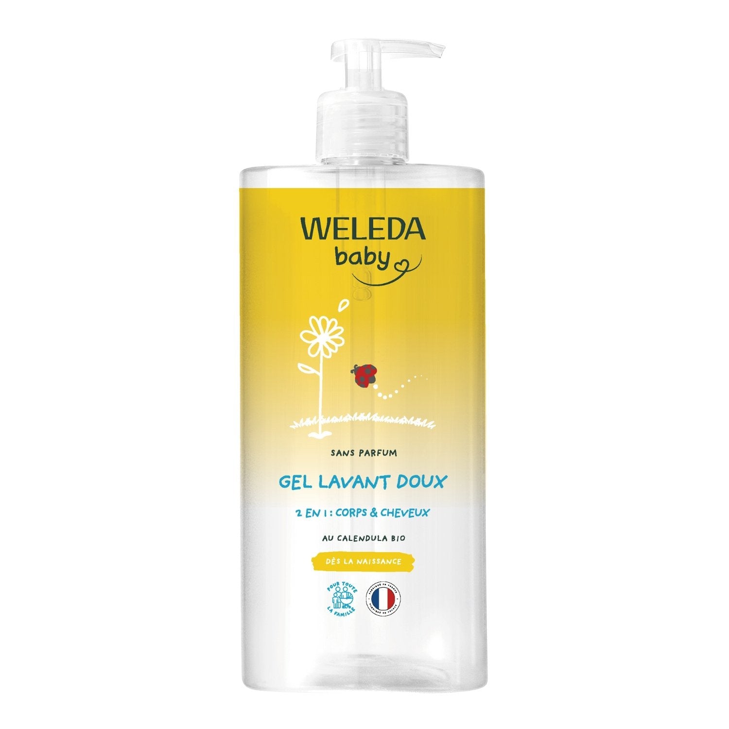 Gel Douche Bébé Doux Corps et Cheveux Bio WELEDA le flacon de 750mL