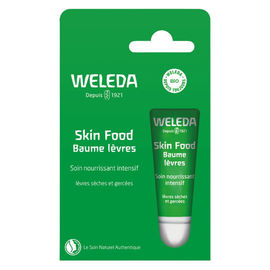 Baume à Lèvres Réparateur Lèvres Sèches et Gercées Skin Food WELEDA le tube de 8mL