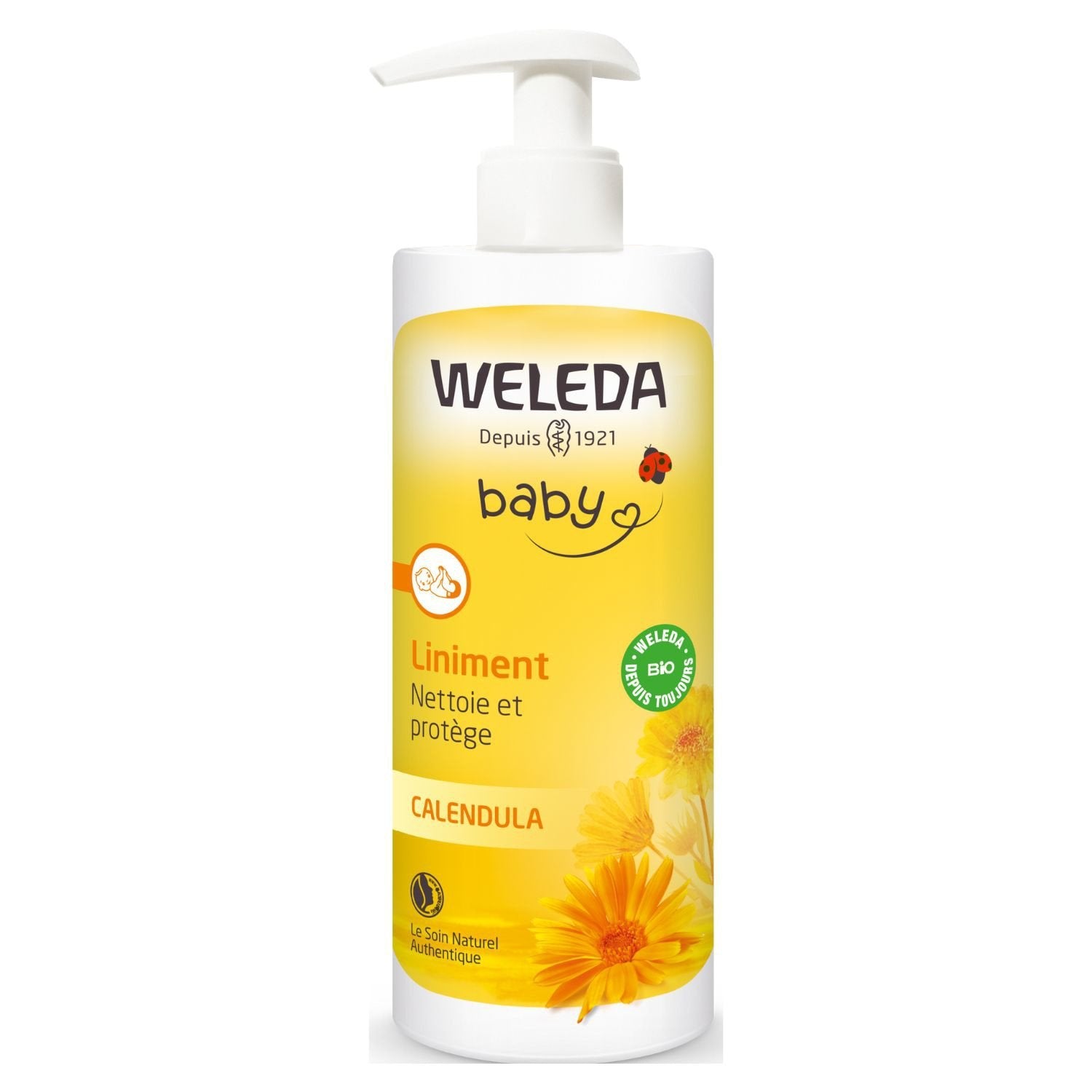 Liniment Bébé au Calendula WELEDA le flacon de 400mL