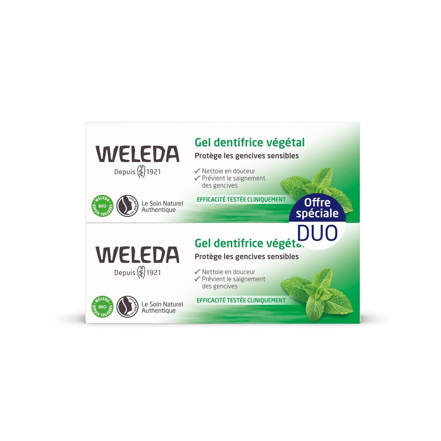 Dentifrice Gel Végétal Gencives Sensibles Menthe Bio WELEDA 