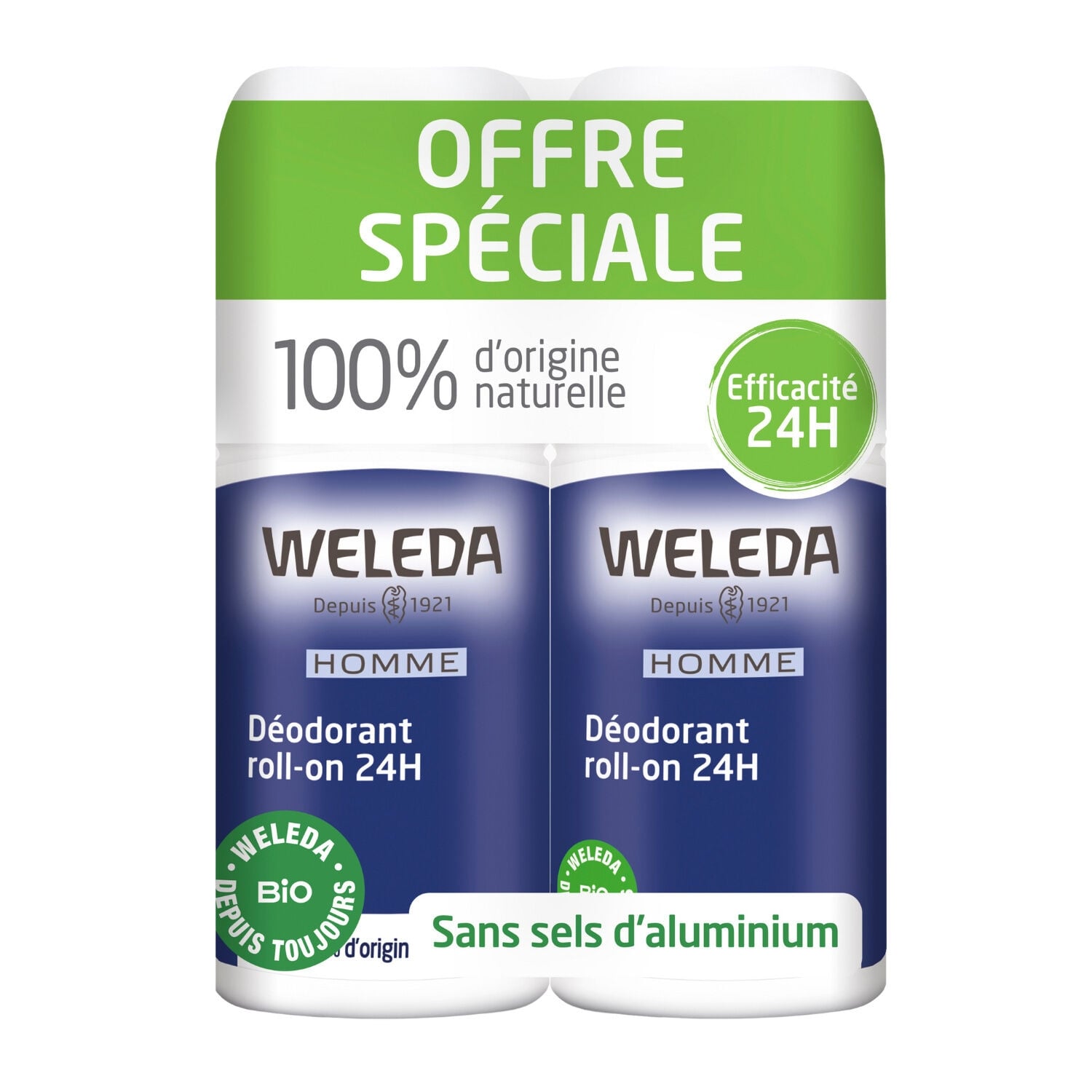 Déodorant Roll-on Homme Rafraîchissant Tonique 24h WELEDA 