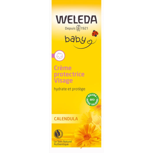 Crème Bébé Visage au Calendula Bio WELEDA le tube de 50mL