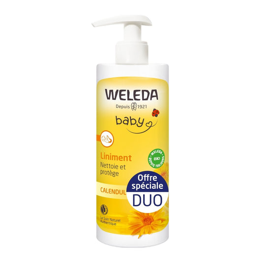 Liniment Bébé au Calendula WELEDA les 2 flacons de 400mL
