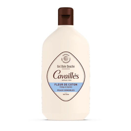 Gel Douche Peaux Sensibles Sans Savon à la Fleur de Coton ROGE CAVAILLES le flacon de 400mL