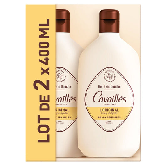 Gel Douche Surgras Peaux Sensibles Classique Sans Savon ROGE CAVAILLES le lot de 2 flacons de 400mL