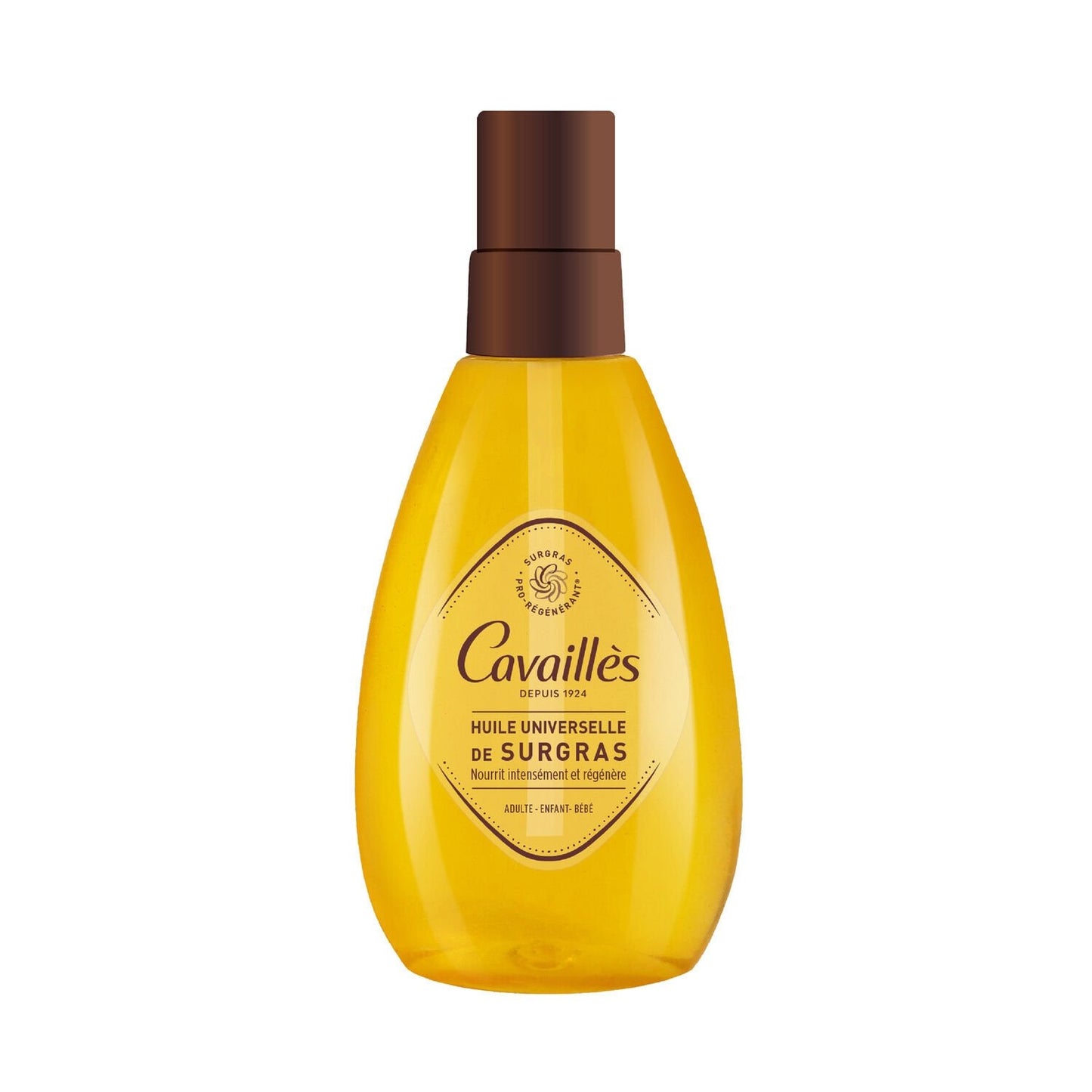 Huile Corps Visage Cheveux Surgras, Hydratante et Protectrice ROGE CAVAILLES le flacon de 150mL