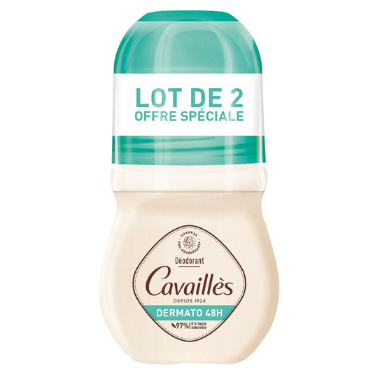 Déodorant Dermato Efficacité 48h ROGE CAVAILLES le lot de 2 roll-on