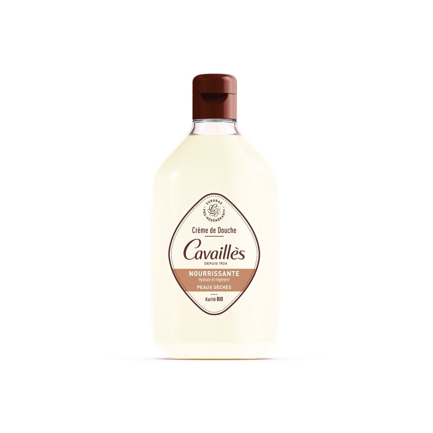 Crème de Douche Peaux Sèches et Sensibles Hydratante et Nourrissante Karité Bio ROGE CAVAILLES le flacon de 250mL