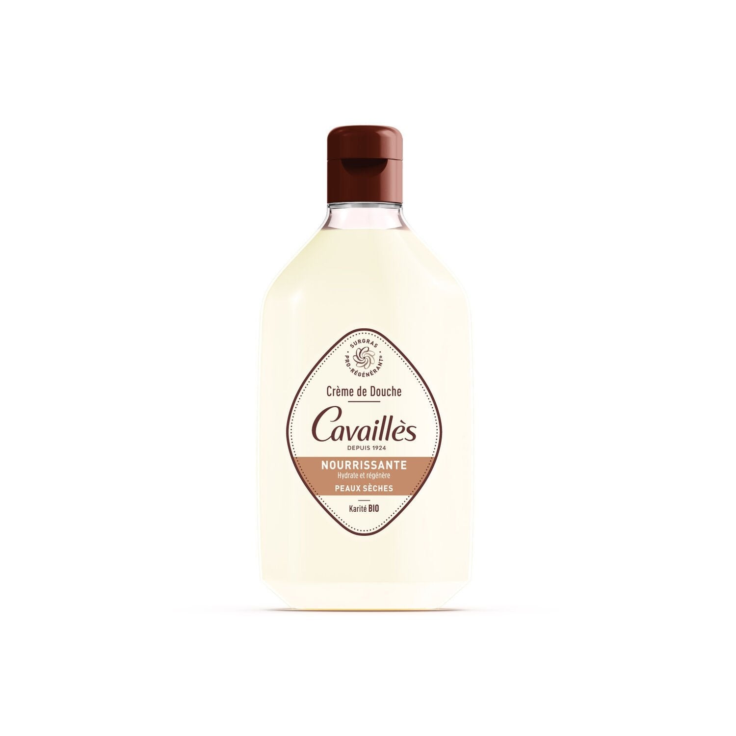 Crème de Douche Peaux Sèches et Sensibles Hydratante et Nourrissante Karité Bio ROGE CAVAILLES le flacon de 250mL