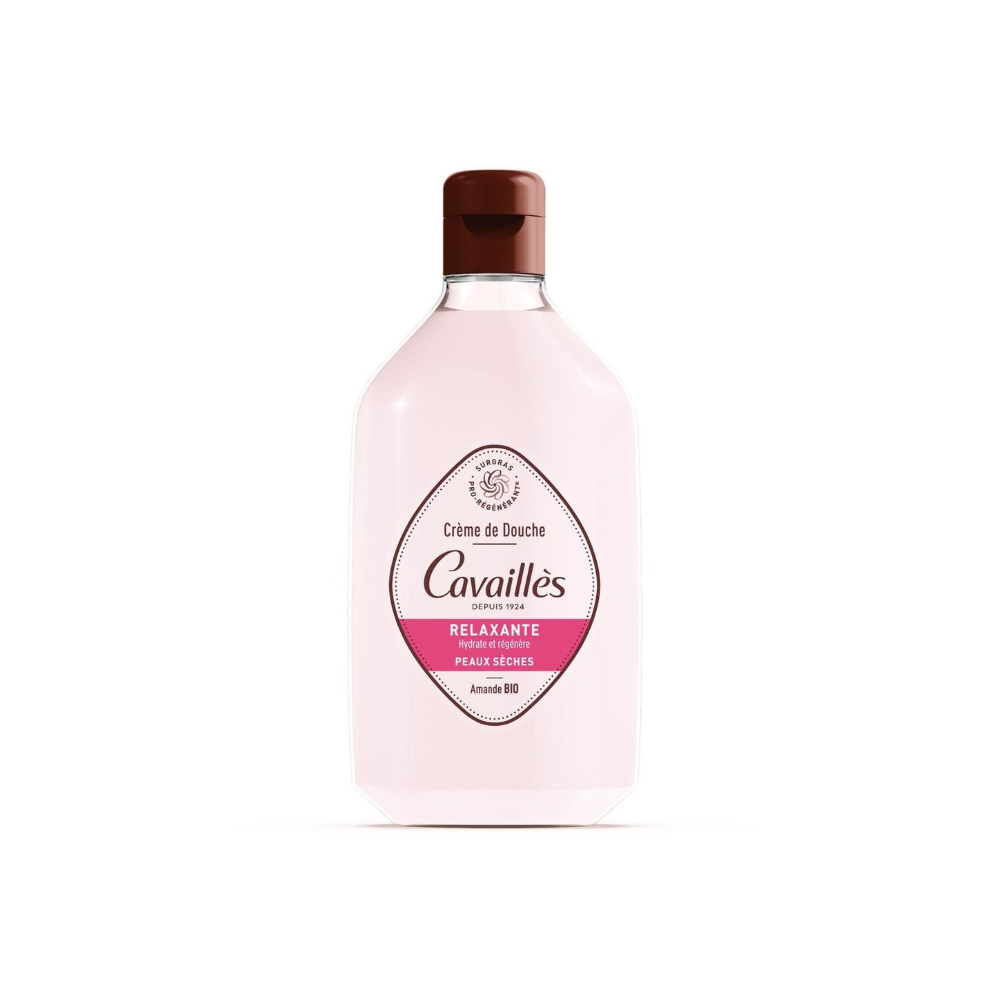 ROGE CAVAILLES Organic Moisturizing and Regenerating Relaxing Shower Cream for Dry Skin with Almond
