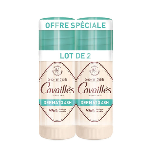 Déodorant Stick Efficacité 48h Peaux Sensibles Derma Rogé Cavaillès ROGE CAVAILLES le lot de 2 roll-on