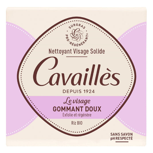Savon Visage Gommant Doux Riz Bio ROGE CAVAILLES le solide de 70g