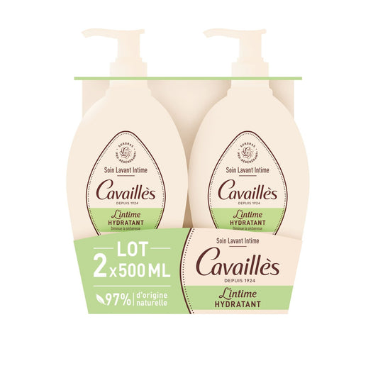 Soin Intime Diminue la Sécheresse l'Intime Hydratant ROGE CAVAILLES les 2 pompes de 500mL