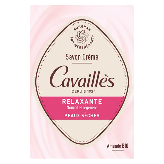 Savon Solide Crème Relaxante Peaux Sèches Amande Bio ROGE CAVAILLES le savon de 100g