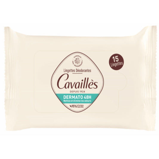 ROGE CAVAILLES Women's 48h Travel Deodorant Wipes for Sensitive Skin