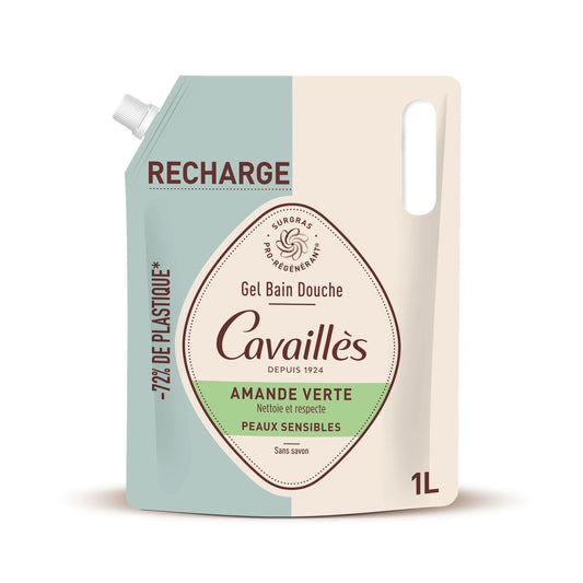 Gel douche Peaux Sensibles Surgras à l'Amande Verte ROGE CAVAILLES 