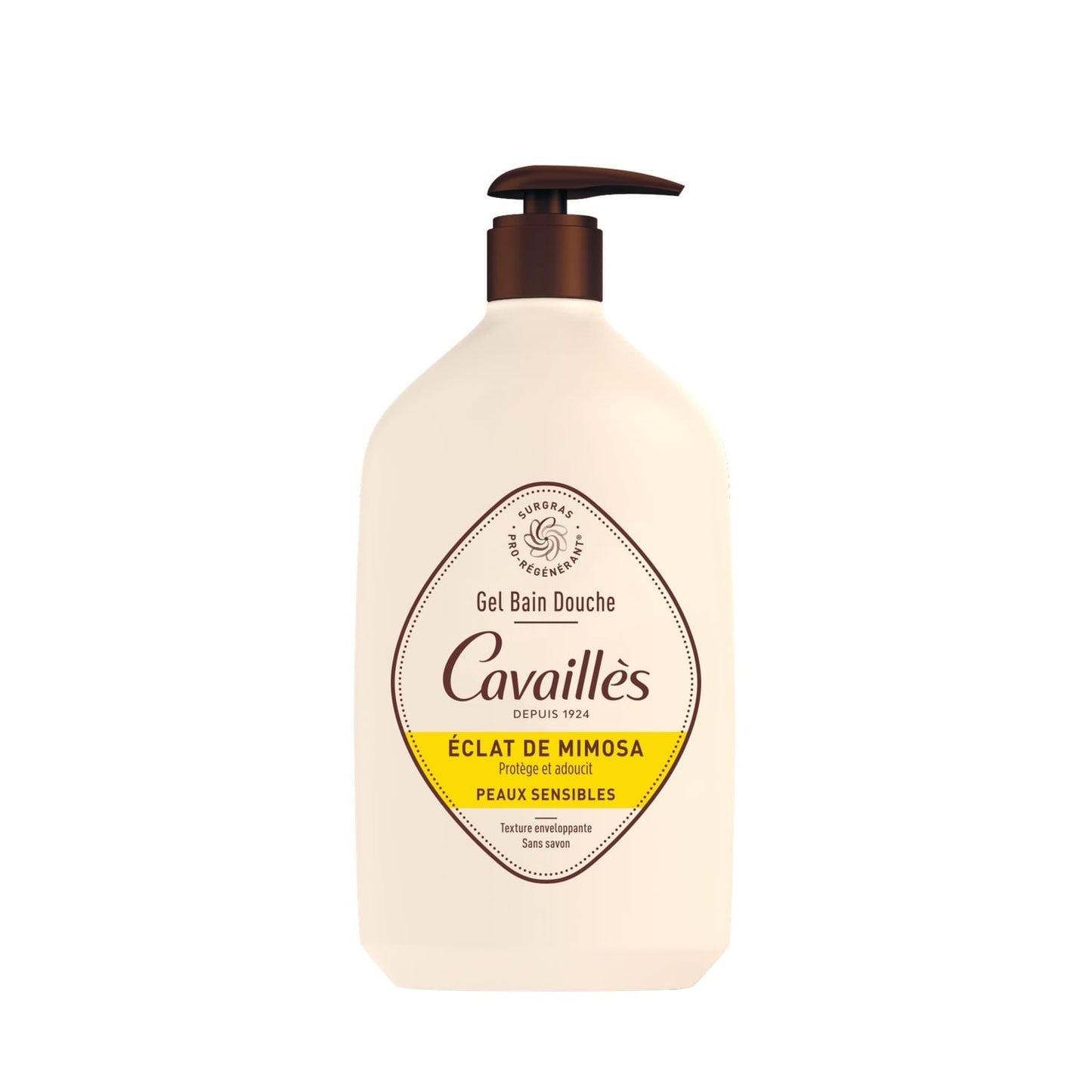 Gel douche Famille Surgras Pro-Régénérant Peaux Sensibles Parfum Mimosa Sans Savon ROGER CAVAILLES 