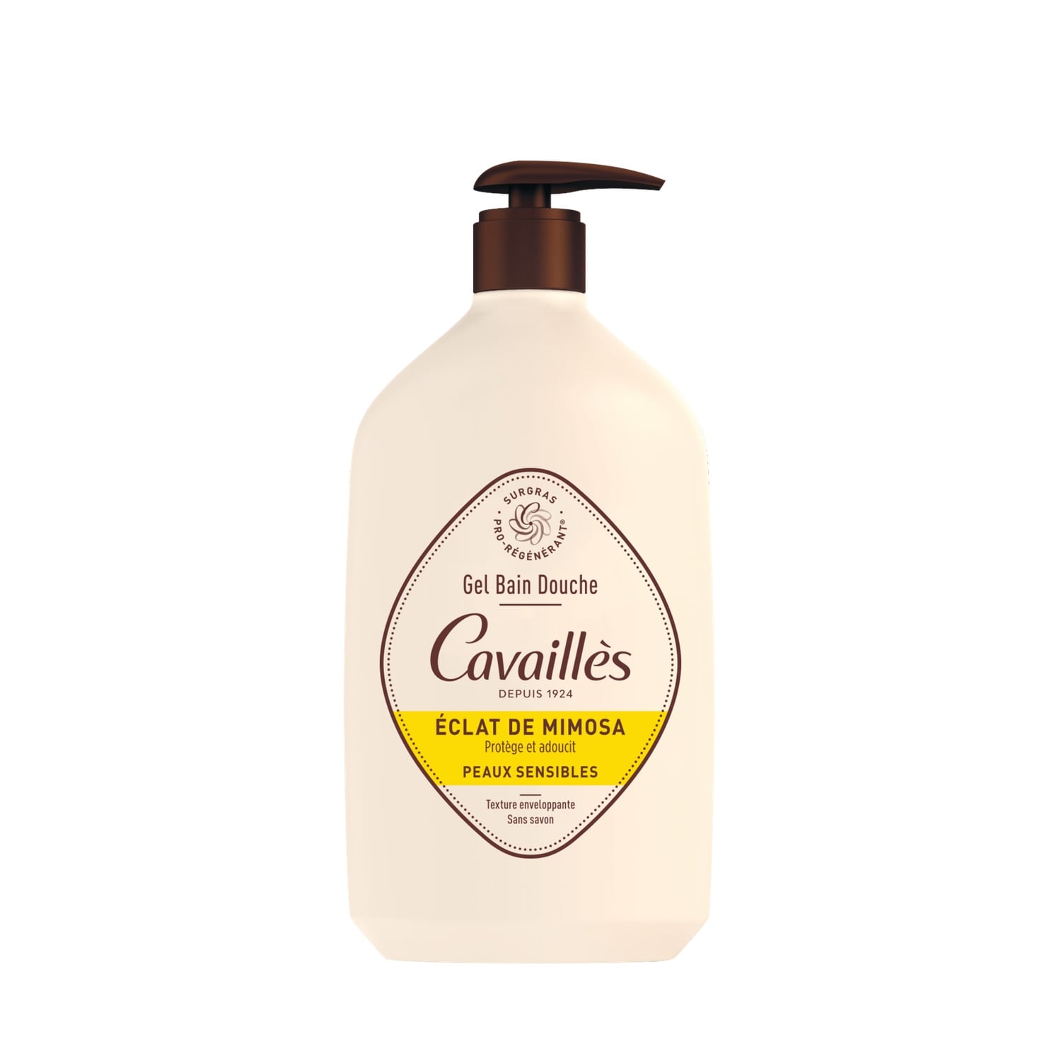 Gel douche Famille Surgras Pro-Régénérant Peaux Sensibles Parfum Mimosa Sans Savon ROGER CAVAILLES 
