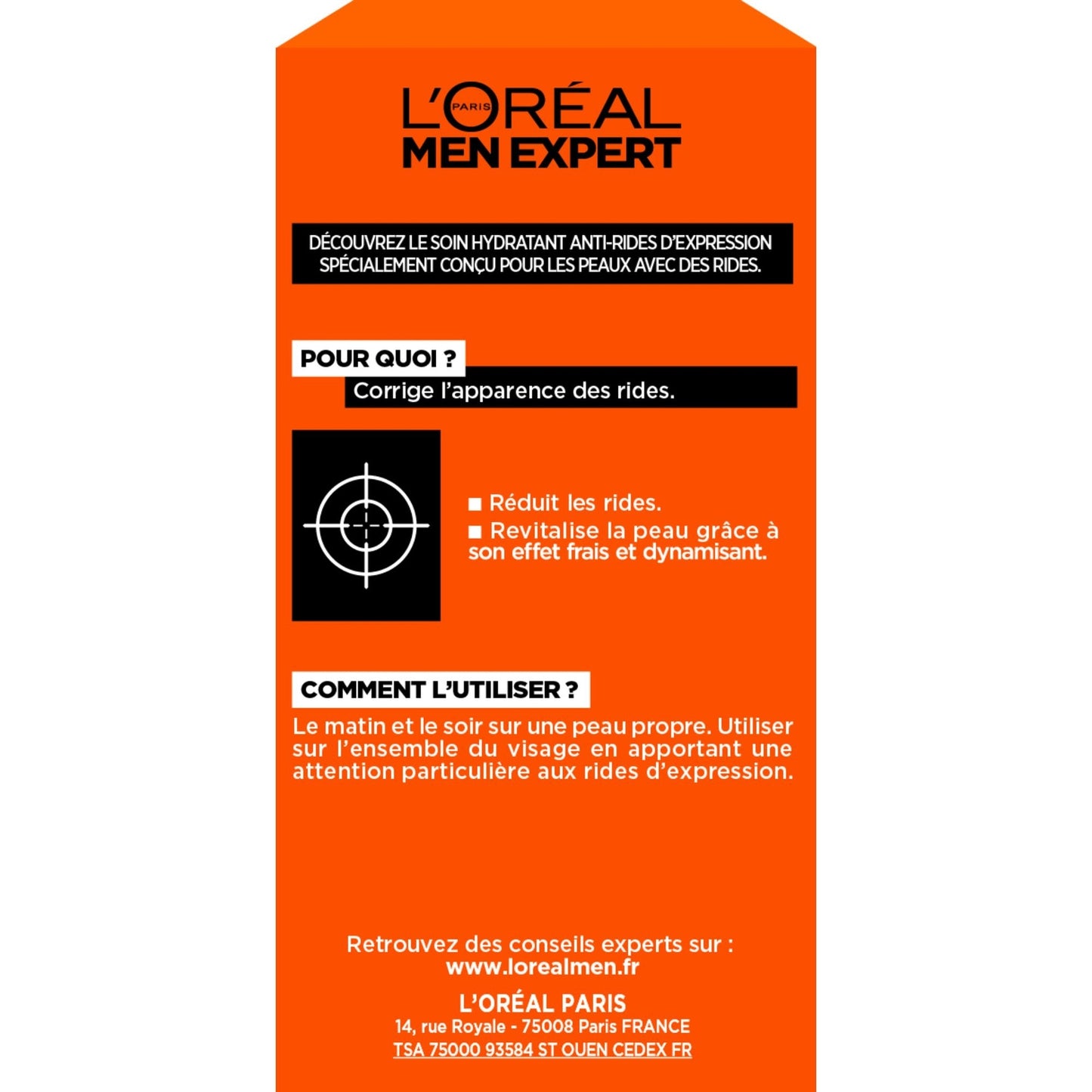Soin Hydratant Anti-Rides Homme d'Expression Men Expert L'OREAL PARIS