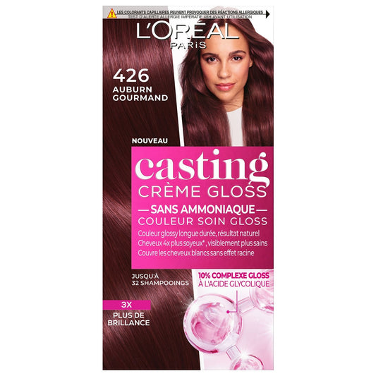 Coloration 4. 26 Auburn Gourmand Sans Ammoniaque Gloss Casting Crème Gloss L'OREAL PARIS la boîte