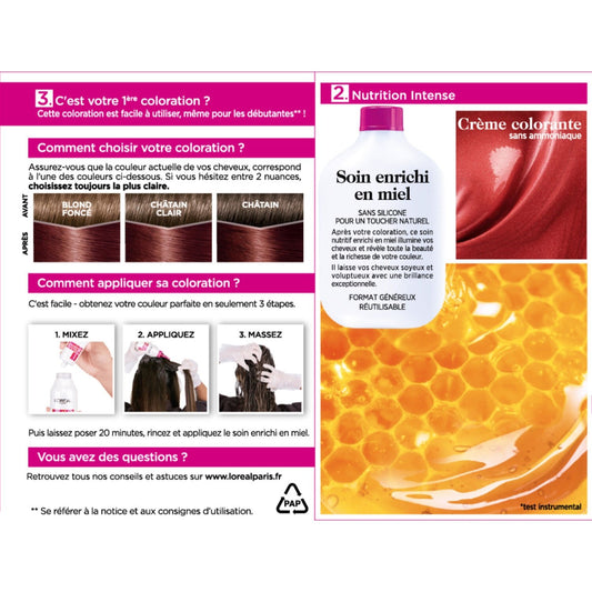 Coloration 5.50 Delicious Mahogany Tone on Tone Ammonia-Free Cream Gloss L'OREAL PARIS