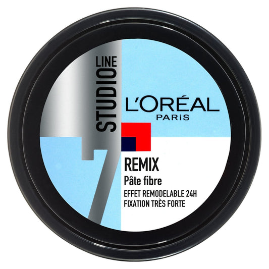Cire Coiffante Remix Pâte Fibre Effet Remodelable 24h Studio Line L'OREAL PARIS le pot de 150mL