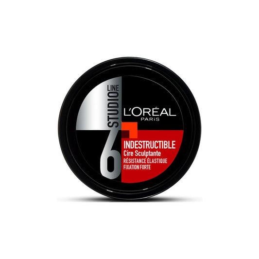 Cire Coiffante Indestructible Fixation Forte Studio Line L'OREAL PARIS le pot de 75mL