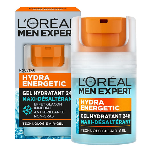 Soin Visage Homme Hydratant Maxi-Désaltérant Hydra Energetic Men Expert L'OREAL PARIS le flacon de 50mL