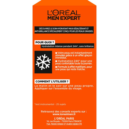 Soin Visage Homme Hydratant Maxi-Désaltérant Hydra Energetic Men Expert L'OREAL PARIS