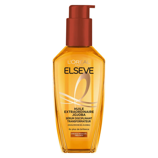 Huile Cheveux Très Secs Disciplinant Jojoba Elseve L'OREAL PARIS le flacon de 100mL