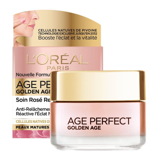 Crème Anti-Âge Rose Re-Fortifiant Age Perfect Golden Age L'OREAL PARIS le pot de 50mL