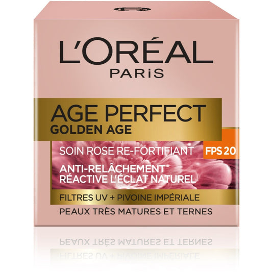 Crème Anti-Âge Rose Re-Fortifiant Fps20 Age Perfect Golden Age L'OREAL PARIS le pot de 50mL
