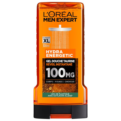 Men Expert Taurine Instant Awakening Shower Gel for Men, Body, Face, Hair L'OREAL PARIS