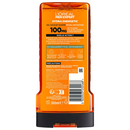 Men Expert Taurine Instant Awakening Shower Gel for Men, Body, Face, Hair L'OREAL PARIS