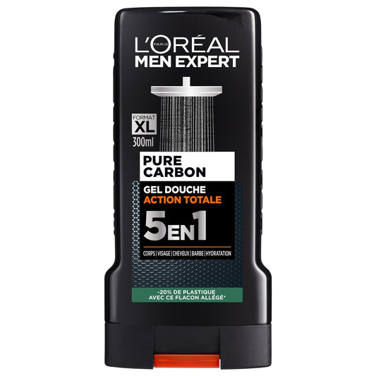 Gel Douche Homme Action Totale 5en1 Pure Carbon MEN EXPERT