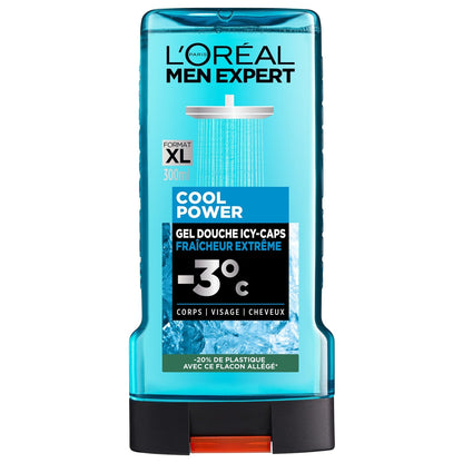 Gel Douche Homme Corps Fraîcheur Parfum Menthe Glacée Cool Power L'OREAL PARIS