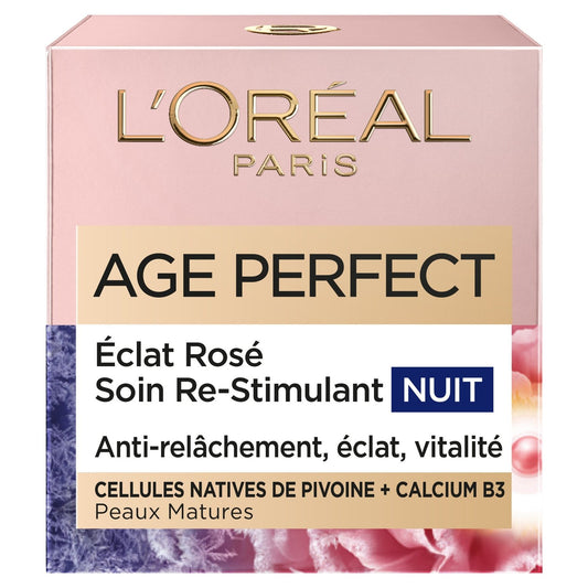 Crème Anti-Âge Rose Re-Stimulant Age Perfect Golden Age L'OREAL PARIS le pot de 50mL