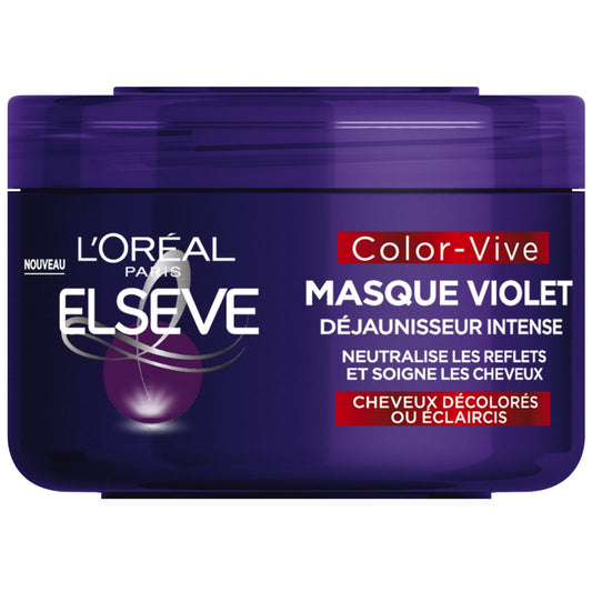 Masque Cheveux Violet Déjaunisseur Intense Cheveux Décolorés Color-Vive ELSEVE