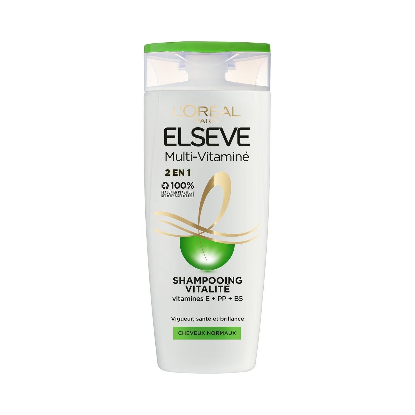Shampoing 2en1 Vitalité Cheveux Normaux Multi-Vitaminé ELSEVE