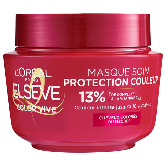 Masque Protection Couleur Cheveux Colorés Color Vive Elseve L'OREAL PARIS le pot de 310mL