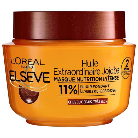 Masque Nutrition Intense Cheveux Très Secs Huile de Jojoba Elseve L'OREAL PARIS le pot de 310mL
