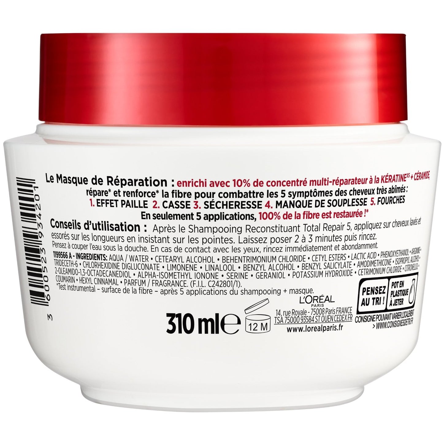 Elseve Total Repair 5 Reconstructive Mask for Damaged Hair L'OREAL PARIS