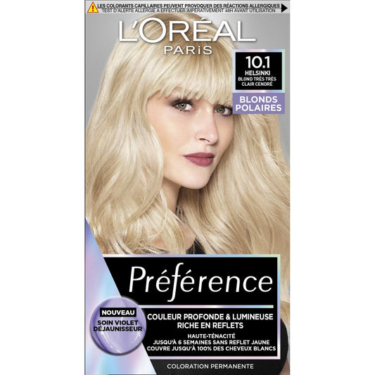 Coloration Cheveux Permanente 10.1 Helsinki Blond Très Très Clair PREFERENCE