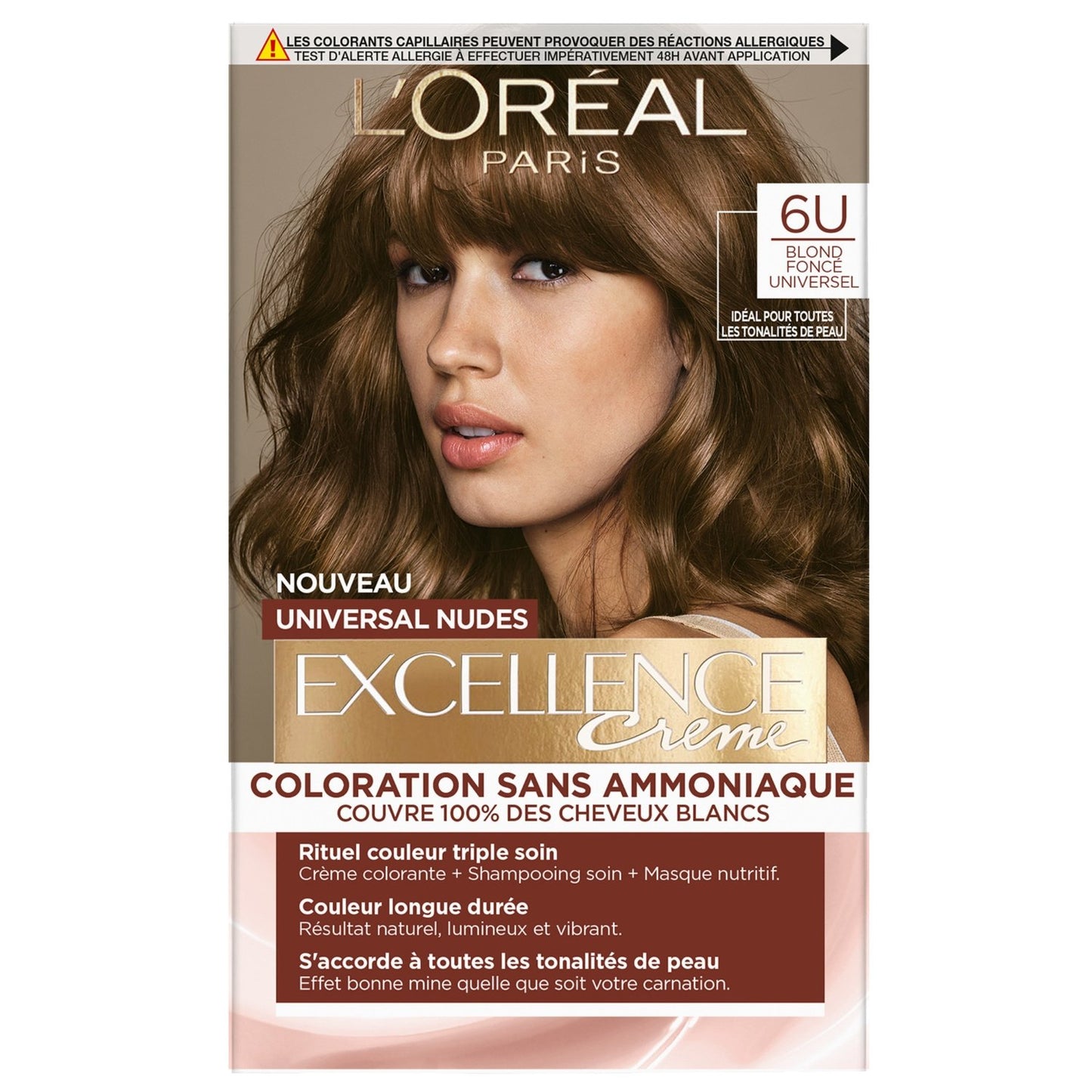 Coloration Universel Nudes 6 Blond Foncé Sans Ammoniaque Excellence L'OREAL PARIS